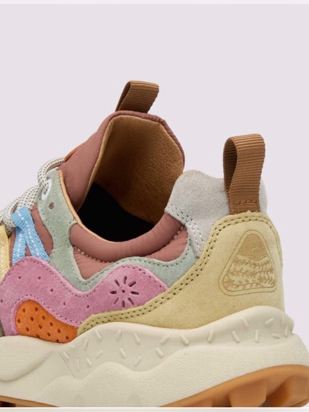 NWT Flower Mountain Yamano 3 Sneakers in Cream-Military-Pink - Picture 3 of 16